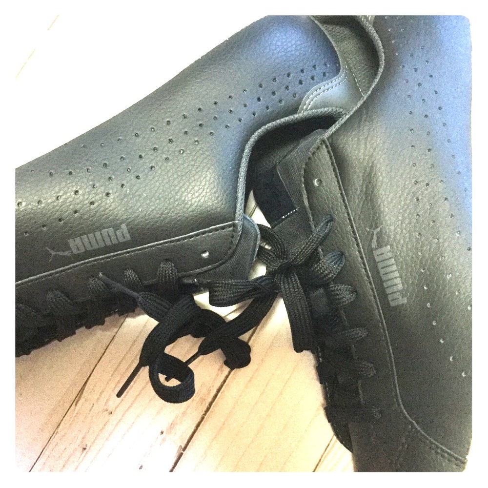 PUMA Black Leather Sneakers - Picture 2 of 5